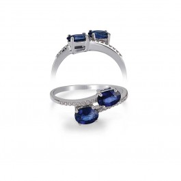 ΔΑΧΤΥΛΙΔΙ Κ18 ΜΕ ΔΙΑΜΑΝΤΙΑ ΚΑΙ ΖΑΦΕΙΡΙΑ