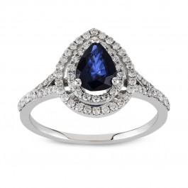 ΔΑΧΤΥΛΙΔΙ Κ18 ΜΕ ΔΙΑΜΑΝΤΙΑ ΚΑΙ ΖΑΦΕΙΡΙ