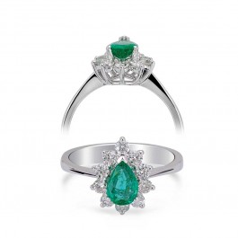 ΔΑΧΤΥΛΙΔΙ Κ18 ΜΕ ΔΙΑΜΑΝΤΙΑ ΚΑΙ ΣΜΑΡΑΓΔΙ