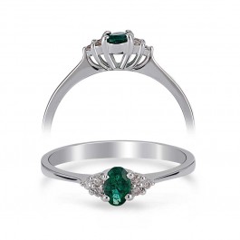 ΔΑΧΤΥΛΙΔΙ Κ18 ΜΕ ΔΙΑΜΑΝΤΙΑ ΚΑΙ ΣΜΑΡΑΓΔΙ