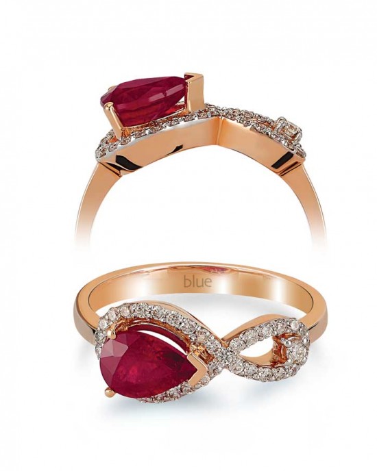 ΔΑΧΤΥΛΙΔΙ Κ18 ΜΕ ΔΙΑΜΑΝΤΙΑ ΚΑΙ ΡΟΥΜΠΙΝΙ