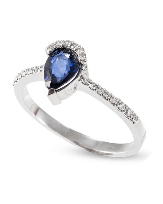 ΔΑΧΤΥΛΙΔΙ Κ18 ΜΕ ΔΙΑΜΑΝΤΙΑ ΚΑΙ ΖΑΦΕΙΡΙ